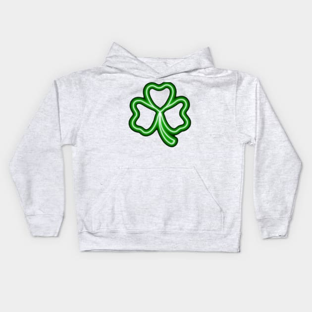 Simplistic Lucky Shamrock Irish Culture Kids Hoodie by ShopSunday